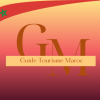 Logo de site avec représentation du drapeau du Maroc et titre du site Guide tourisme maroc